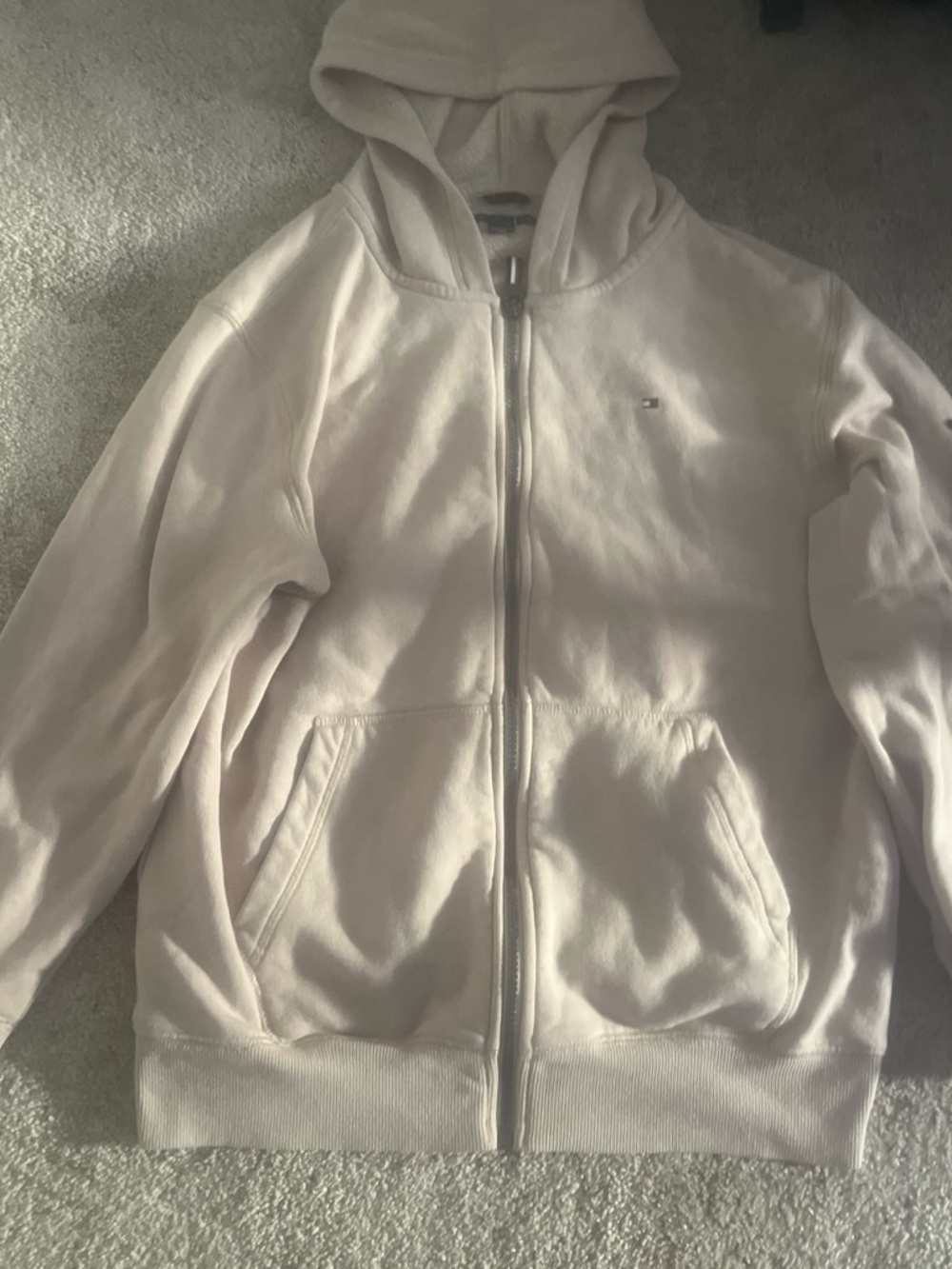 Tommy Hilfiger Kids Pale Pink Full-Zip Hoodie